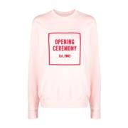 Casual Pink Bomuld Sweatshirt