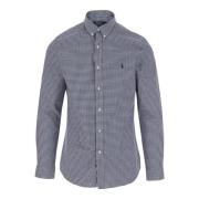 Plaid Button-Down Skjorte Navy