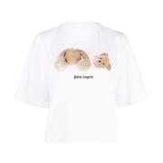 Hvid Teddy Bear Cropped Tee