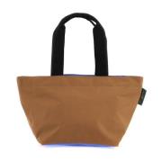 Farveblok Nylon Tote Taske