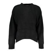 Sort Langærmet Sweater Høj Hals