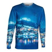 Herre sweater. Crew neck, regular fit. Uld. Italiensk lavet