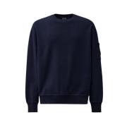 Børstet Crew Neck Sweatshirt i Blå