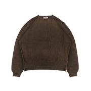 Ribbet Crewneck Sweater i Sort