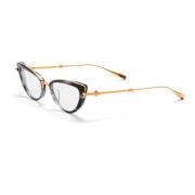 Retro-inspirerede cat-eye briller i sort/guld