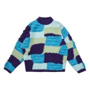 Intarsia Knit Oversize Multifarvet Sweater