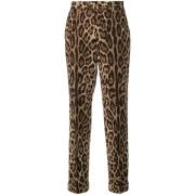 Leopard Print Silke Pyjamas Bukser