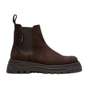 Suede Chelsea Boot Hævet Mønstersål