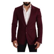 Maroon Cashmere Slim Fit Blazer