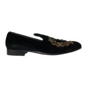 Sorte Velvet Bee Crown Loafers