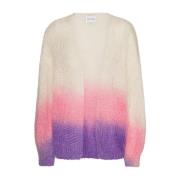 Mohair Cardigan Pink/Lilac Ombre