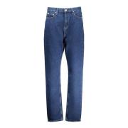 Ægte Slim Straight Denim Jeans Blå