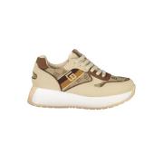 Beige Polyester Sneaker