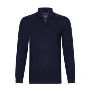 Merino Half Zip Pullover Navy Blue