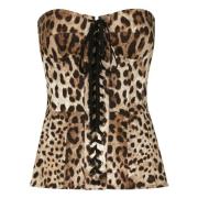 Leopard Blondekorset Top