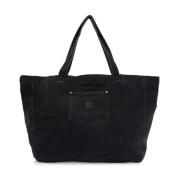 Denim Rivet Tote Taske