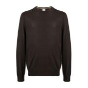 Grøn Merinould Rund Hals Sweater