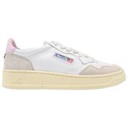 Lavt Dame Læder Sneakers Hvid/Rosa