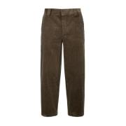 Corduroy Bukser, Khaki, Straight Leg