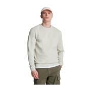 Tonal Eagle Crew Neck Sweater Beige