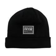 Strikket Sort Logo Front Hat