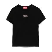 Sort T-shirt med Oval D-logo