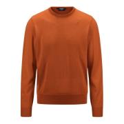 SEBASTIEN MERINO ORANGE PUMPKIN Sweater til mænd