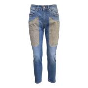 Skinny Alcantara Jeans med Topstitching