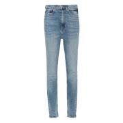 Blå Skinny High Rise Jeans