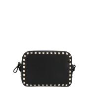 Sort Rockstud Crossbody Taske