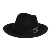 Stilfuld Fedora Vlogo Hat Sort