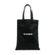 Logo Print Tote Bag, Sort/Hvid