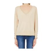 Ivory V-Neck Sweater