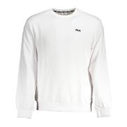 Hvid Langærmet Sweatshirt Broderet Logo