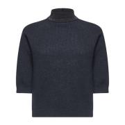 Kashmir Sweater med Mock Neck