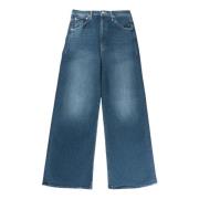 Luksuriøse Wide Leg Denim Bukser