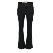 Flare jeans i ebony blue denim