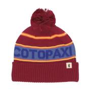 Retro Pom Pom Beanie Burgundy