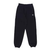 Sort Fleece Sweatpants med Elastisk Talje