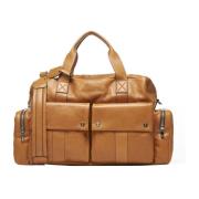 Cognac Læder Duffle Taske