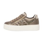 Luksus Sneaker med Metallic Platform Sole