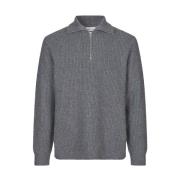 Merino Uld Zip Hals Sweater