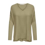 Kvinders Strik V-Hals Sweater