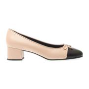 Beige Sorte Pumps Elegant Stil