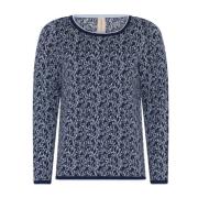 Moonlight Jacquard Stitch Pullover Sweater