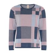 Ternet O-Neck Pullover Blå/Rosa