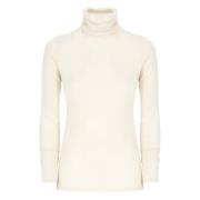 Ivory Højhalset Sweater Lange Ærmer