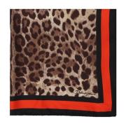 Leopard Print Silke Foulard Tørklæde