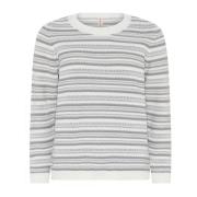 Off-White To Farvet Struktureret Pullover Bluse