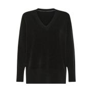 Chenille V-Neck Sweater Sort